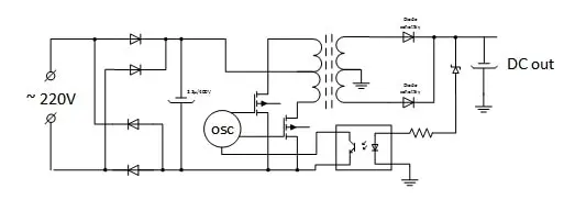 Mạch flyback có hồi tiếp – Nguồn xung ổn định điện áp với mạch phản hồi điều khiển đầu ra