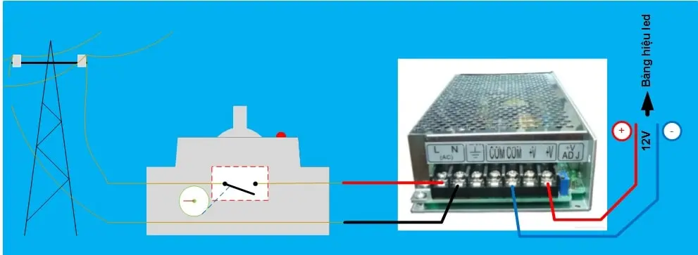 DN2207-T điều khiển bảng hiệu LED – Bật tắt tự động theo ánh sáng và thời gian định trước